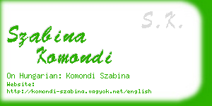 szabina komondi business card